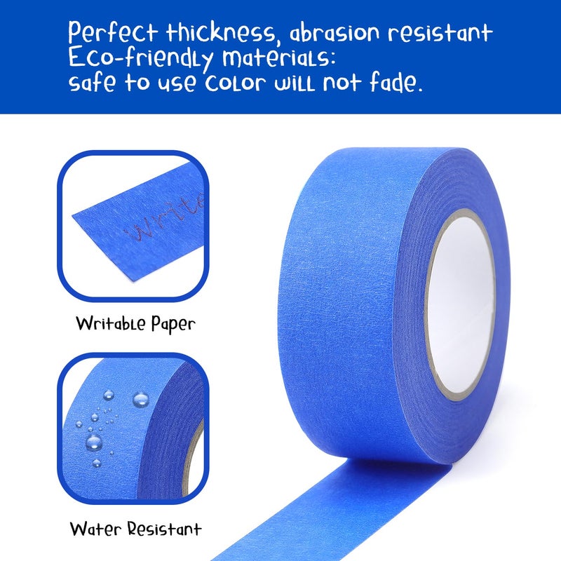 LONGKEY Colored Masking Tape Painters Tape 1 Inch X 20 Yards, 8 Rolls, 160 Yards in Total, Craft Color Painters Colorful Art Rainbow Labeling Tapes Marking Tape for Kids Crafts Moving Classroom - Image 4